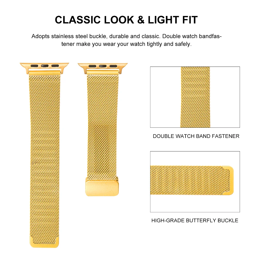 40 مللي متر 41 مللي متر 42 مللي متر 38 مللي متر مطوية أساور IWatch 7 Se 3 5 6 8 حلقة المغناطيسي Milanese حزام ل أبل مللي متر الترا باند 49 مللي متر 44 مللي متر 45