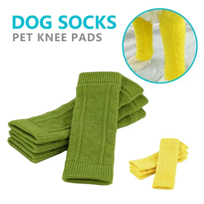 Dog Elbow Protector Knitted Dog Leg Warmer Anti-dirty Sports Sheath Pet Dog Cat Elbow Support Socks For Small Medium Large Dogs