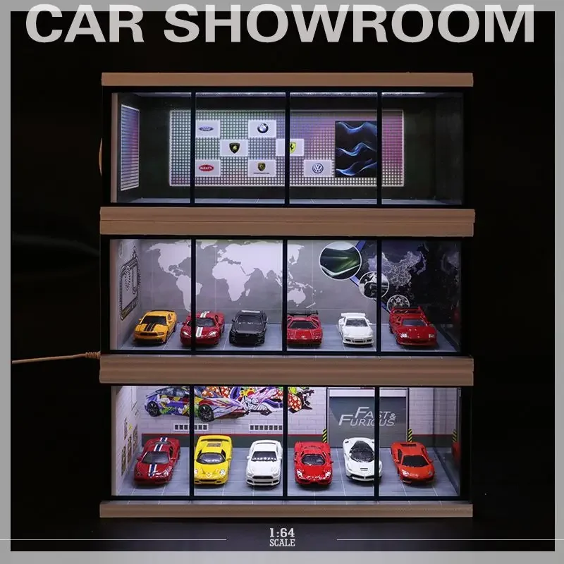 MOREART 1: 64 Scale Parking Lot Model Display Case Car