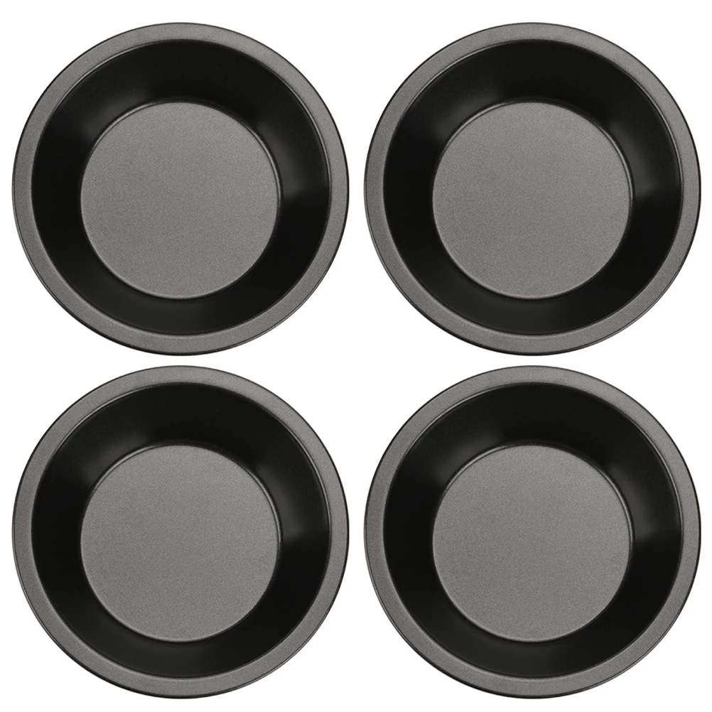 

4 Pcs Carbon Steel Baking Pan Heavy Duty Non Stick Reusable Wear Resistant Kitchen Pizza Tray For Bread Cake Dessert