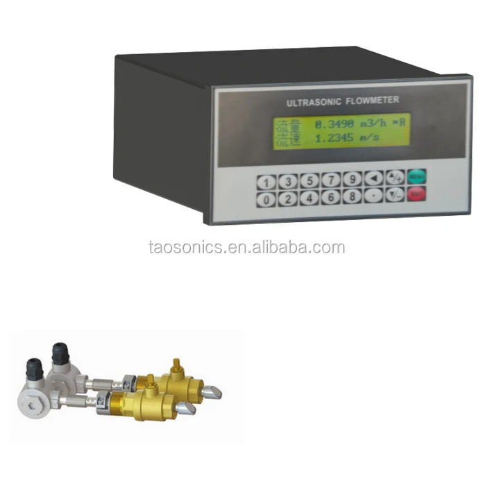 TSONIC TUF-2000U Panel Mounted Insertion Ultrasonic Water Flow Meter With RS485 interface and 4-20mA Analog Output