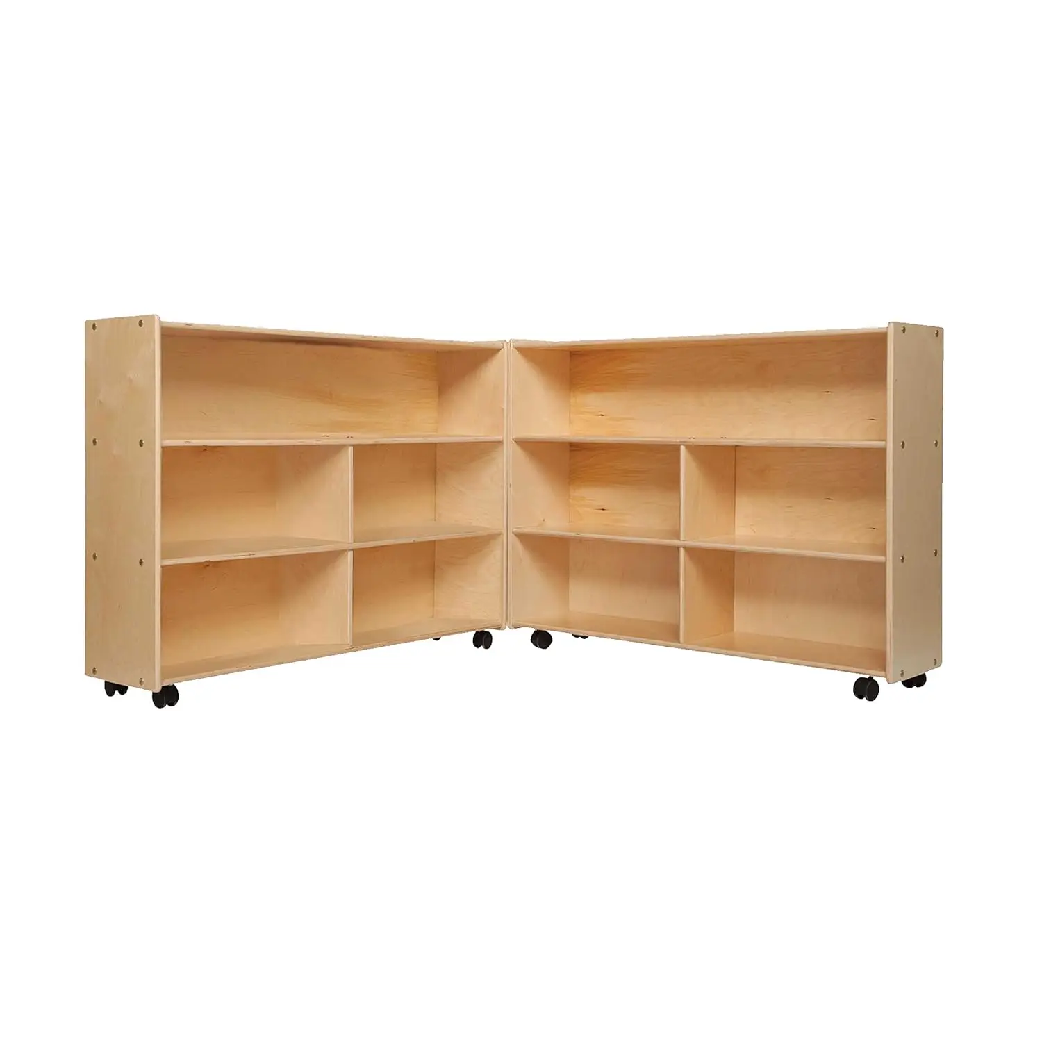 Contender-Meuble de Rangement Mobile Pliable Extra Large, Accessoire pour la Garderie, Salle d'Irritation Présв, Meuble en Bois sur Roulettes Roulantes avec 4