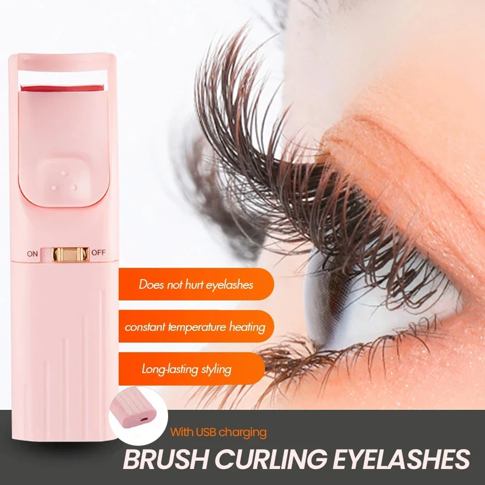แบบพกพา 3 โหมดอุณหภูมิ Heated Eyelashes Curling เครื่องมืออิเล็กทรอนิกส์ USB Natural Fake Eye Lash Curler อุปกรณ์ความงาม