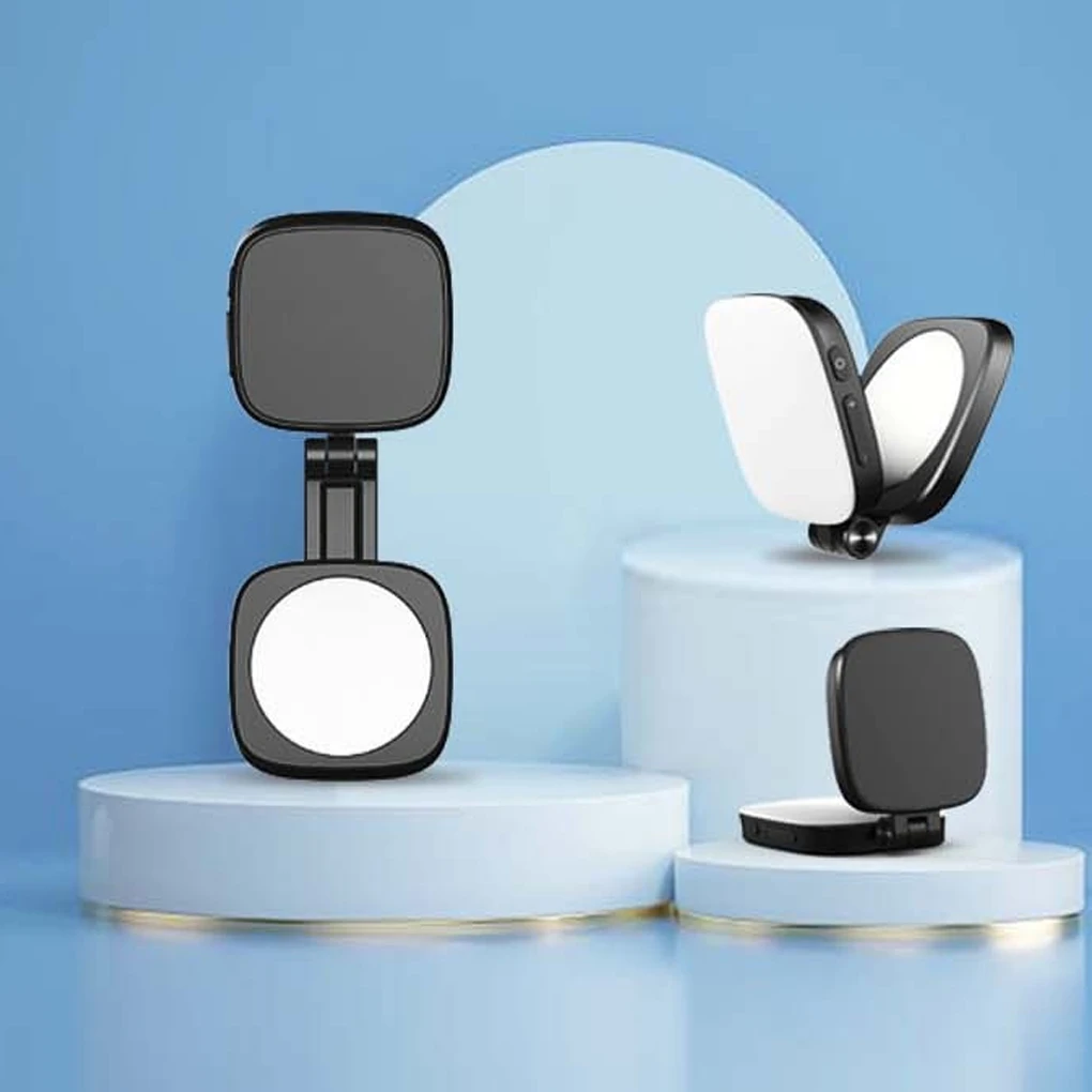 Rechargeable Mini Phone Light Mirror Phone Light LED for Selfie Makeup Video Conference for iPhone Android Magnetic Selfie Light