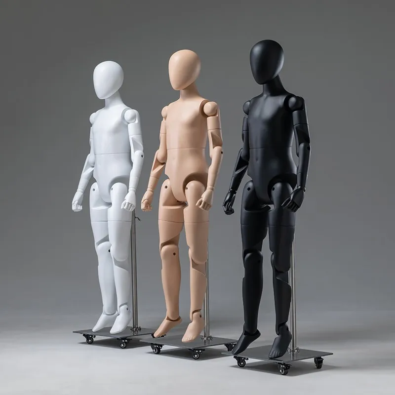People sports model props running full body window movable joints children's clothing fake doll display stand