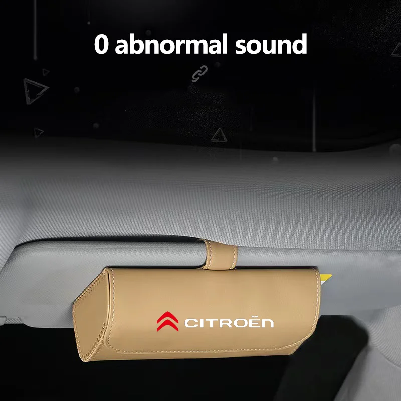 Car Sun Visor Storage Box Storage Bag Glasses Sunglasses Case Holder for Citroen C3 C4 C2 X7 C5 Berlingo Xsara Picassoe Interior