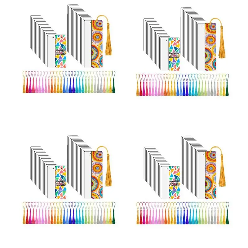 Ingenious-120Pcs Sublimation Blank Bookmarks,Sublimation Blank Products DIY Bookmark Craft Projects Sublimation Double Sublimati