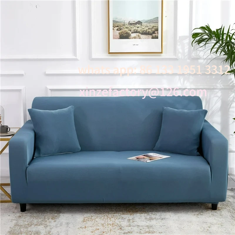 

Customizable 1pc Elastic Sofa Covers for Living Room Solid Color Spandex Sectional Corner Slipcovers Couch Cover L Shape