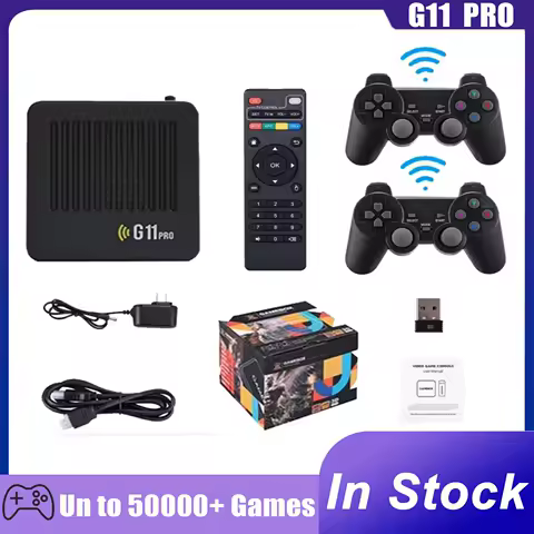 G11 Pro Game Box Vide Game Stick 4K HD TV Video Game Console 128G Built in 40000 Retro Games Portable Game Player with Gamepad