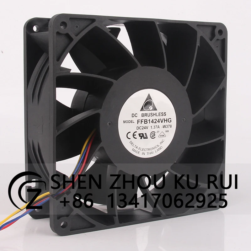 Case Fan for DELTA FFB1424VHG 140*140*50mm 14050 14CM 24V 1.37A Dual Ball Bearing High Airflow Violence Inverter Cooling Fan