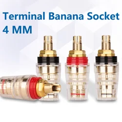 20Pcs/Set 4MM Binding Post Brass Gold Plated HIFI Terminals Binding Banana Plug Connector for Speaker Amplifier Red+Black