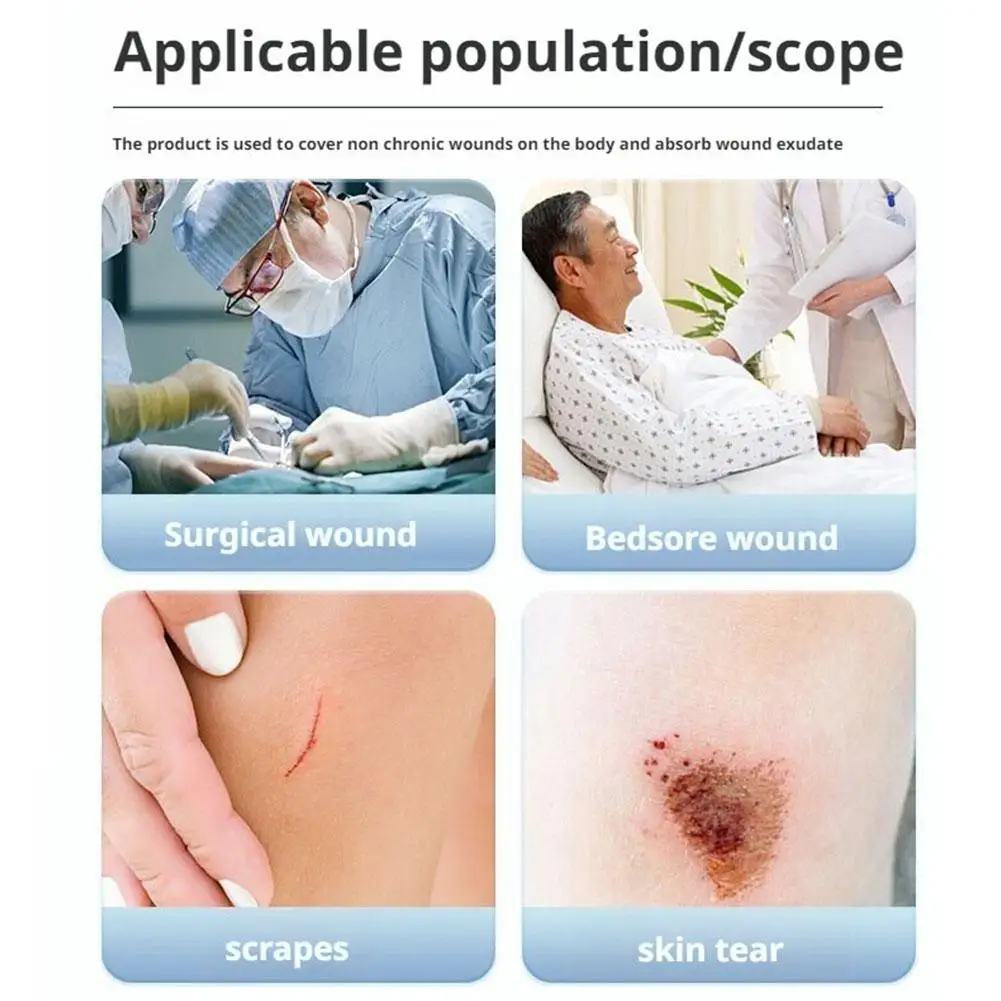 1 قطعة خلع الملابس رغوة السيليكون مع لاصق الحدود تعقيم مقاوم للماء تضميد الجروح ضمادة الجص المنزل السفر الإسعافات الأولية #5