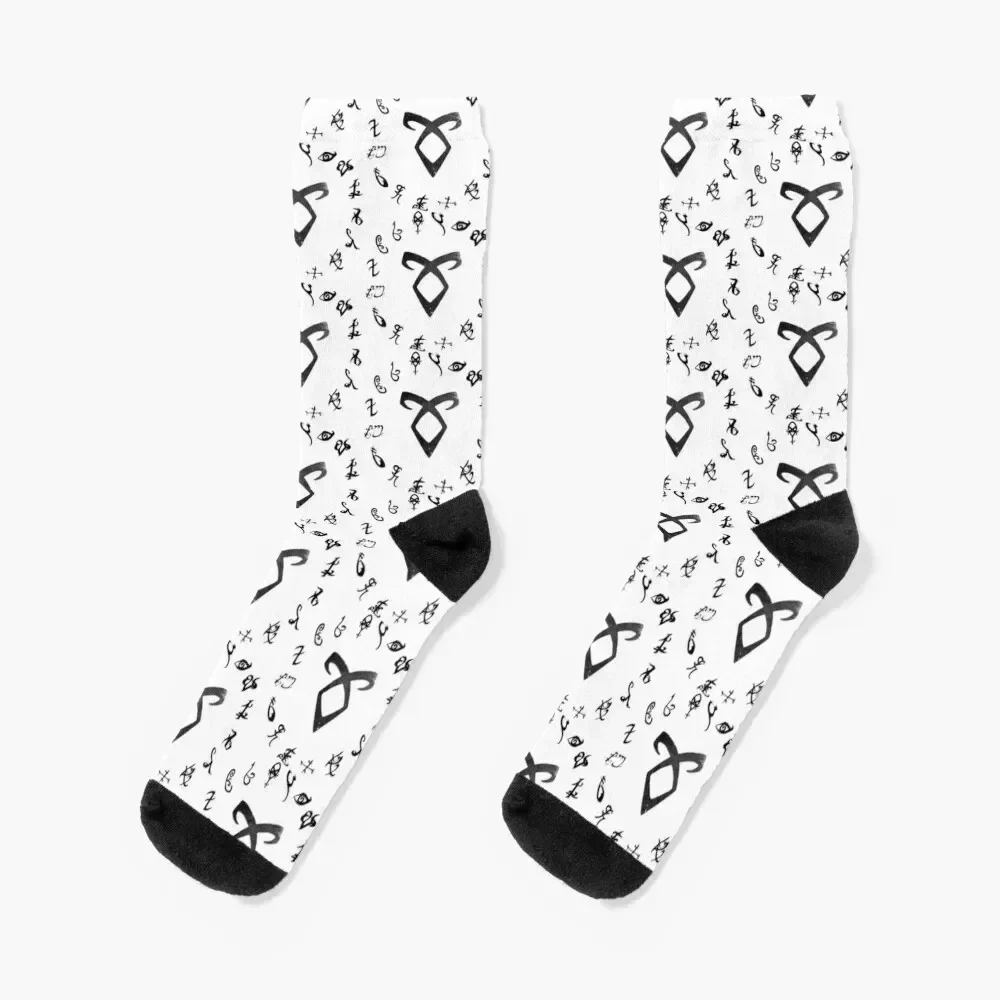 

Shadowhunter runes Socks new year Stockings men cotton high quality new in's Women's Socks Men's