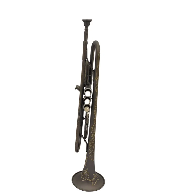 Special Brass Trumpet Matte Black Nickel Finish Beginner & Professional Small Number