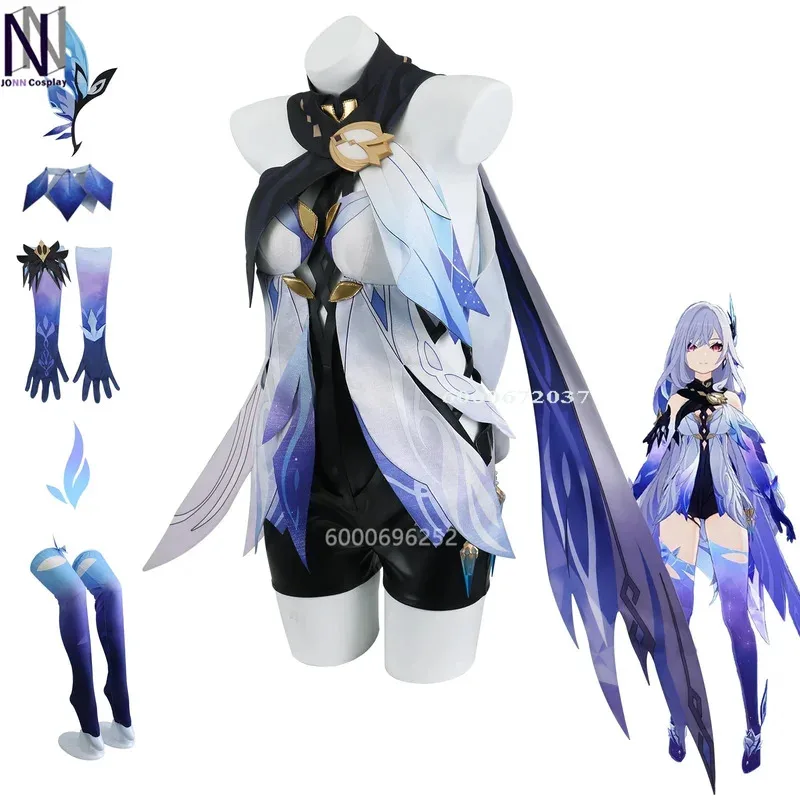 جينشين تأثير لعبة Skirk تأثيري حلي أنيمي شعر مستعار امرأة البدلة أحذية مثير دور اللعب حفلة الهالوين الزي وصول جديد