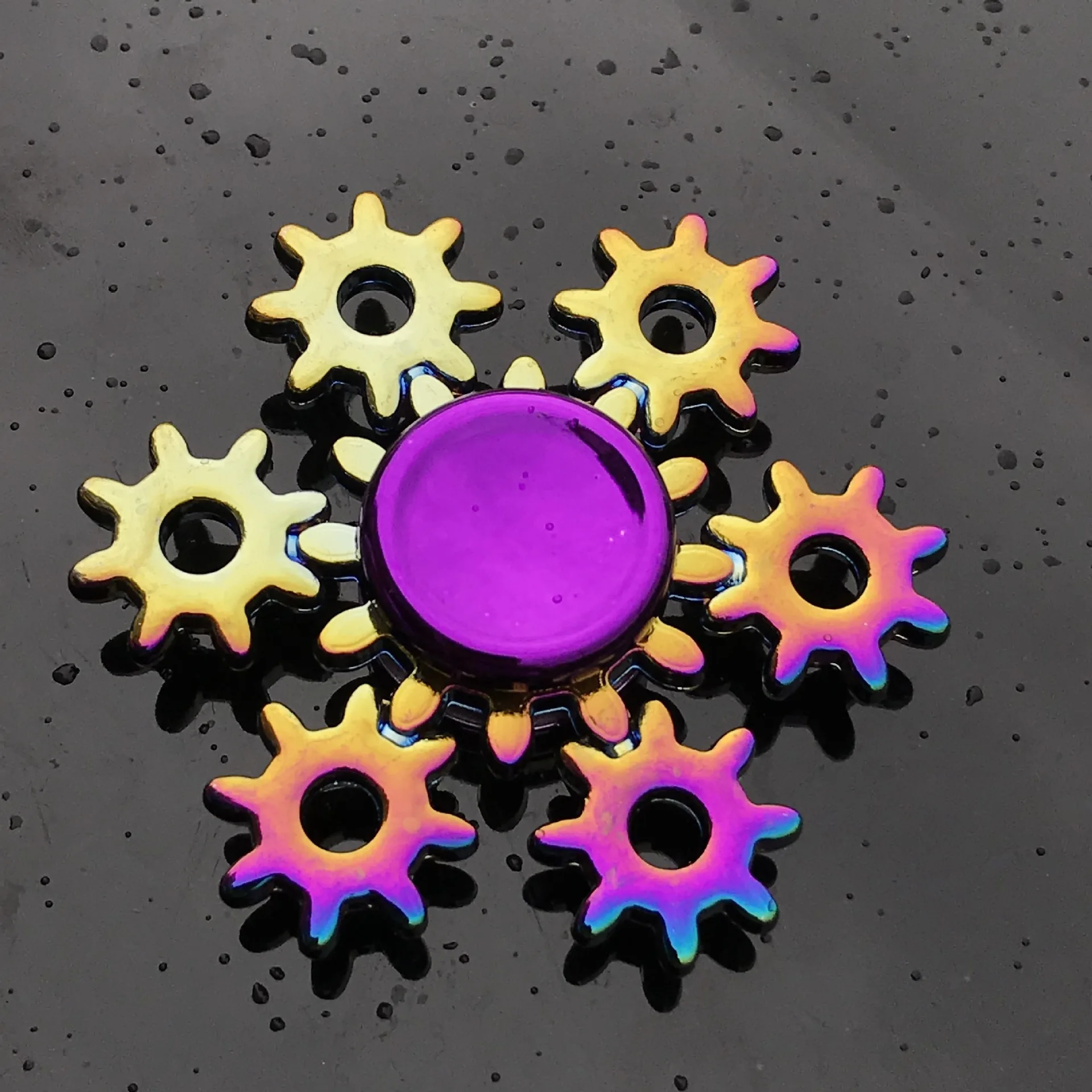 1-teiliges Set, bunter Fidget-Spinner für Erwachsene, Zinklegierung, Stressabbau, Spielzeug, Büro, Angstlinderung, Stressabbau, Freizeitgeschenk