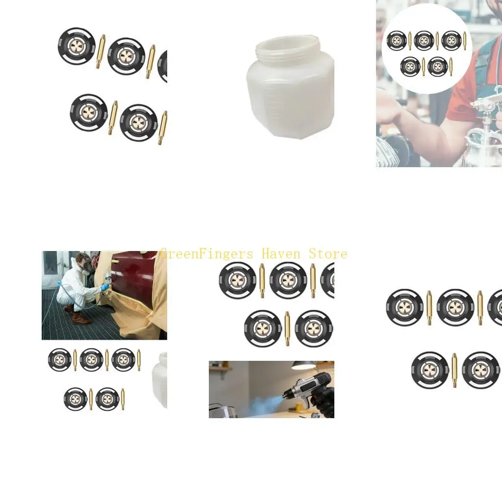 F68D Multi Size Sprays Tool Nozzles 1.0Mm/1.5Mm/1.8Mm/2.0Mm/2.5Mm Designed for Professional Painting And Cleaning Tasks