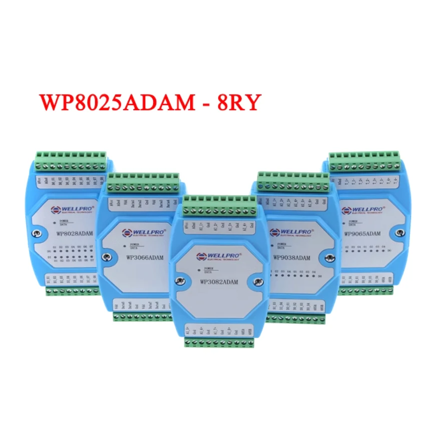 Módulo de relé comunicación MODBUS RTU RS485 normalmente abierta de 8 canales-WP8025ADAM