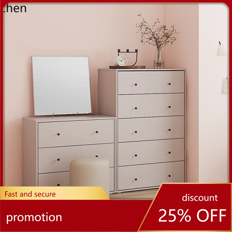 HXL children's solid wood chest three-drawer storage low cabinet small apartment baby clothing locker