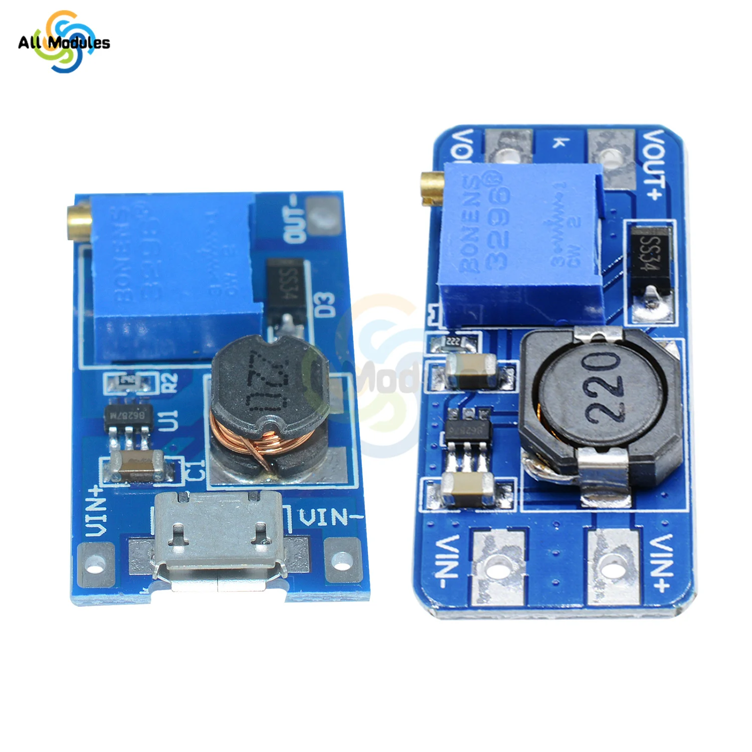 1PCS MT3608 DC-DC Step Up Converter Booster Power Supply Module Boost Step-up Board MAX output 28V 2A for Arduino Diy Kit