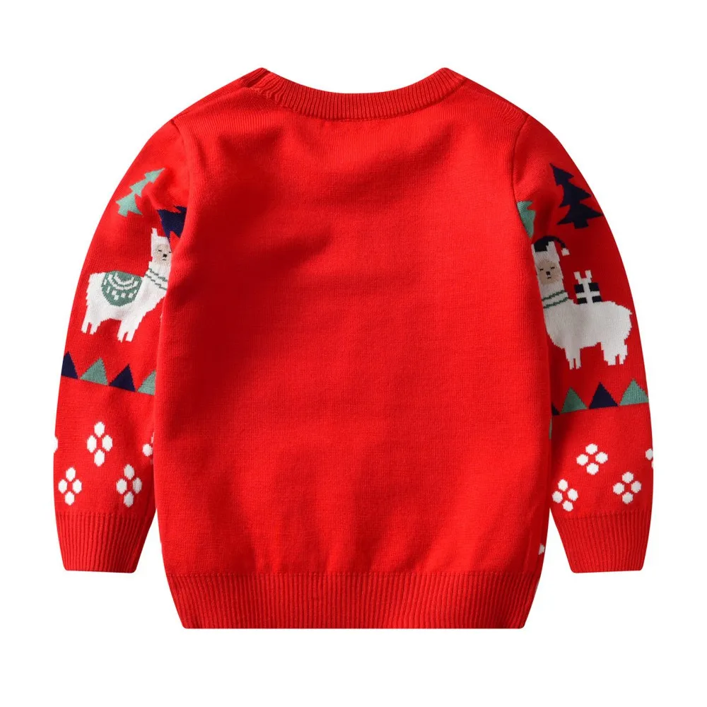 Children\'s Sweater Winter Christmas Element Double Layer Jacquard Sweater