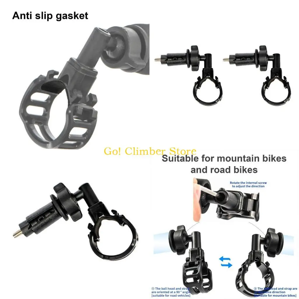 

Q84C Подставка для велосипедного фонарика, вращающаяся на 360 градусов, крепление для велосипеда, держатель для фонарика, руль,