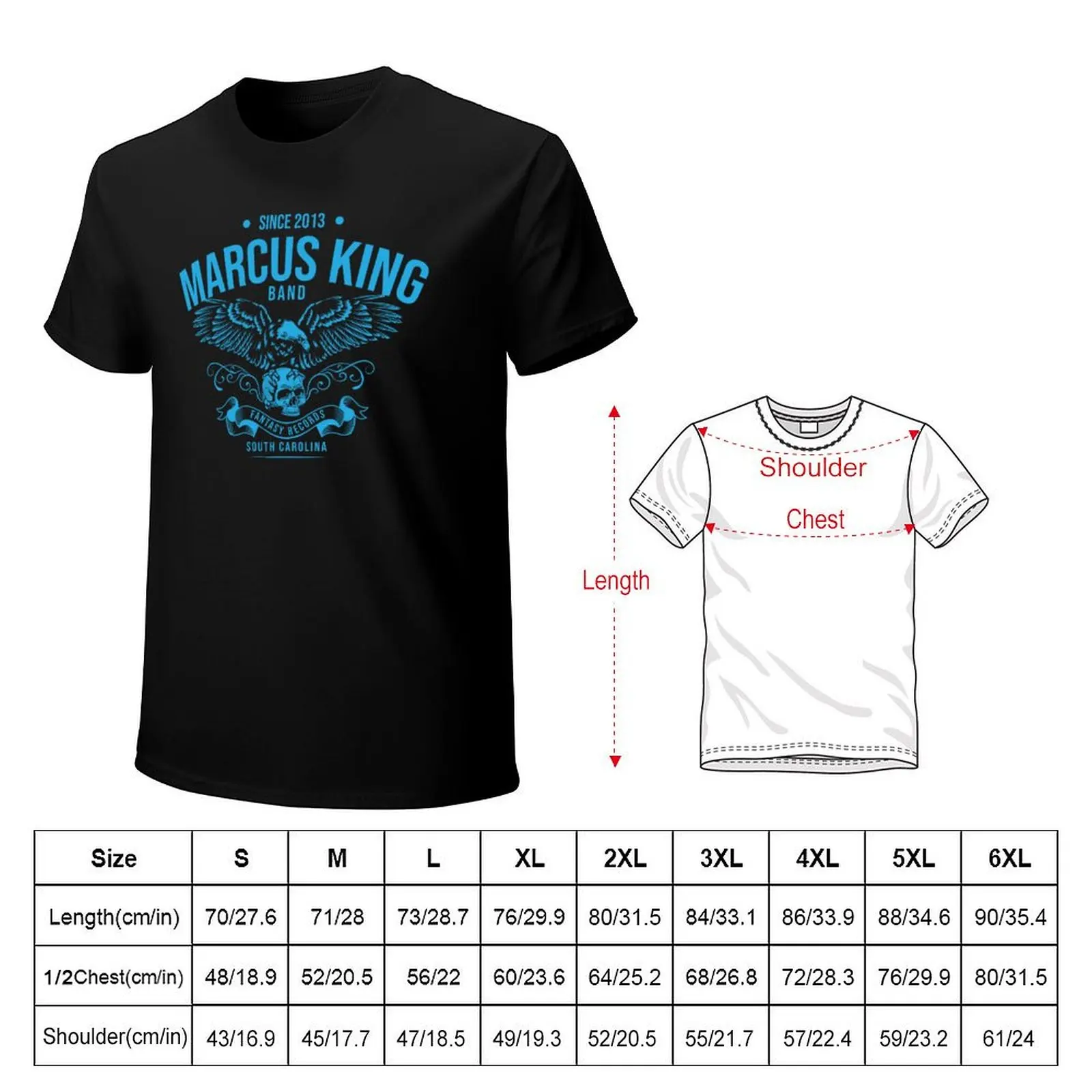 The marcus king band south carolina T-shirt summer tops plus size tops mens graphic t-shirts big and tall