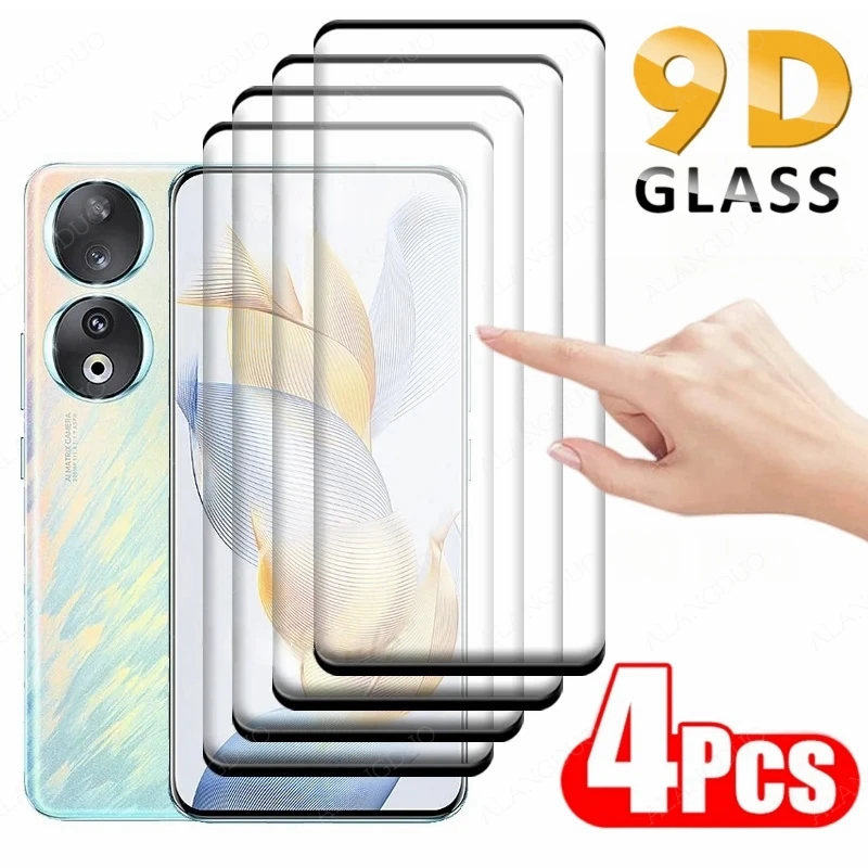 4 PCS Tempered Glass For Honor 90 90Pro 9X 9Xpro X8 X7 X6 Anti Scratch Screen Protector For Honor 90/90pro 9X/9Xpro Glass