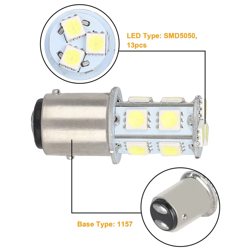 Hot Sale 10x 1157 BAY15D P21/5W Car Brake Stop Tail Night Reverse Lamp Car LED Turn Parking Signal Lights Bulb
