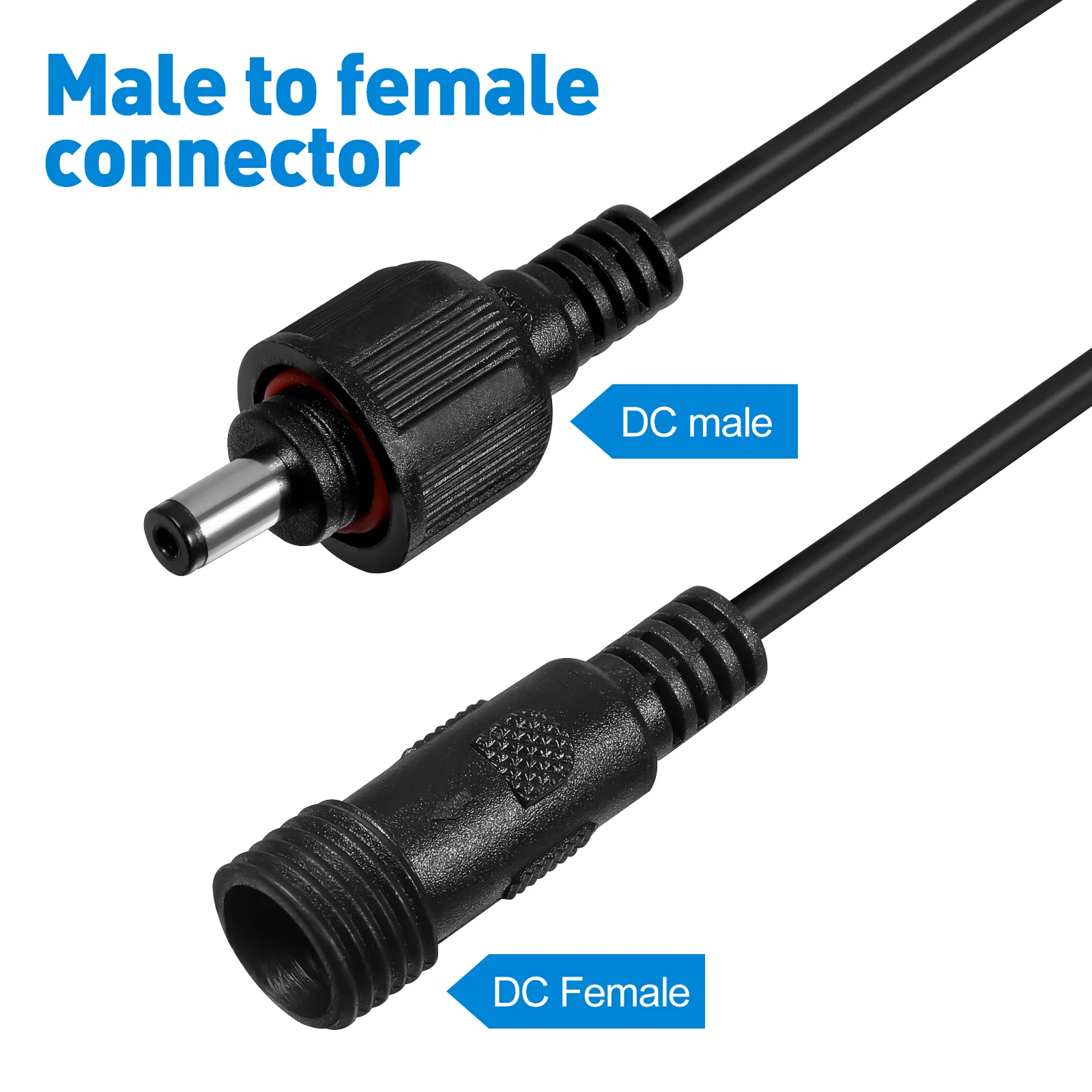 5 Meters Solar Lamp Extension Cable Power Plug Wire Extendable Cord For Power Supply Monitoring Equipment Universal Power