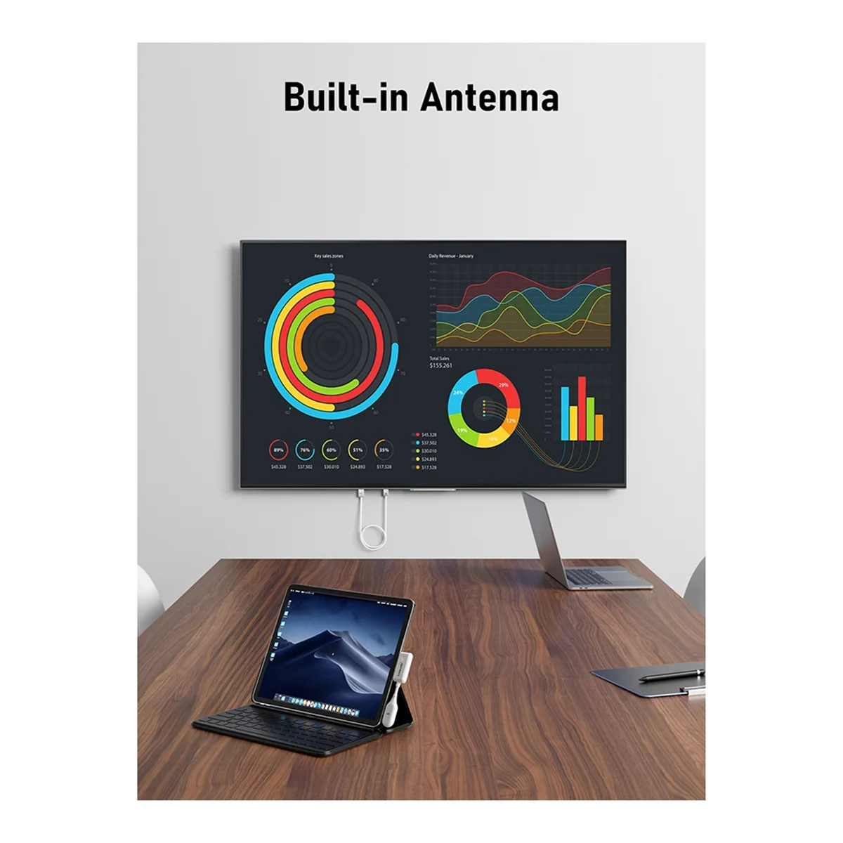 

Excellent! HDMI-Compatible Wireless Transmitter Receiver Extender Kit 1080P@60HZ 50M Wireless Display Dongle for TV Camera