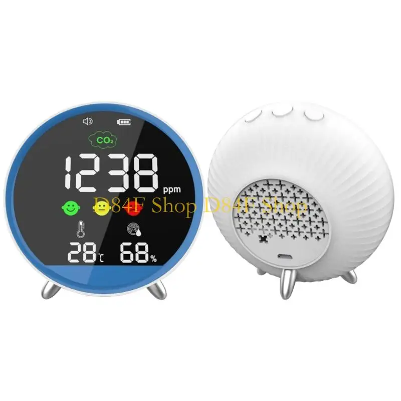 Testeur multifonction qualité l'air D84F, température l'humidité du CO2, affichage LED pour