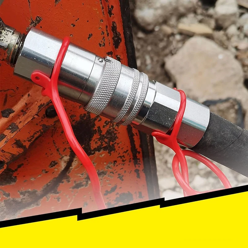 AB15-1/2Inch NPT Skid Steer Hydraulic Couplers, Flat Face Quick Connect Fittings With 2PCS Dust Covers