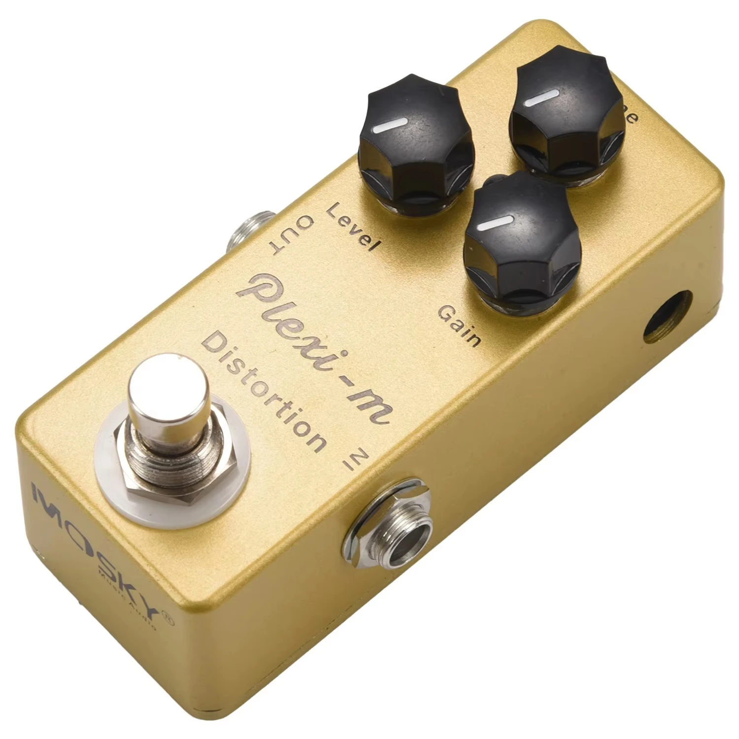 Mosky Plexi-M Electric Guitar Distortion Effect Pedal True Bypass Full Metal Housing Compact Light-Weight 183g 9V Adapter