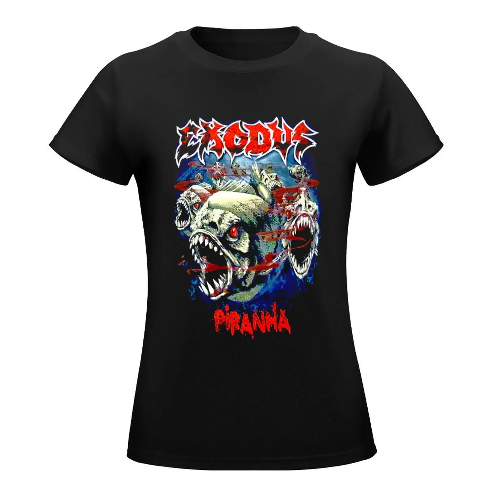 Funny Gifts Piranha ExOdus Trending Explore Designs Exodus Long Gift For Fans T-Shirt korean fashion tops woman t shirt