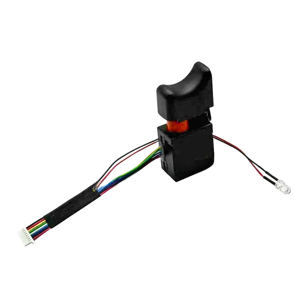 Electric Drill Trigger Switch For Brushless Cordless Drills 8-Wire Connection Dustproof Build And LED Operational Indicator