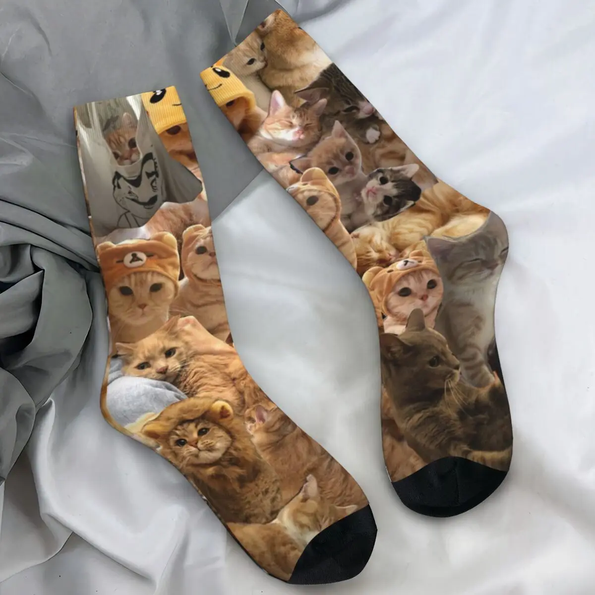 

Носки для пар, кавайные животные, кошки, забавные чулки для домашних животных, осенние модные носки высокого качества, спортивные антибактериальные носки с принтом на открытом воздухе