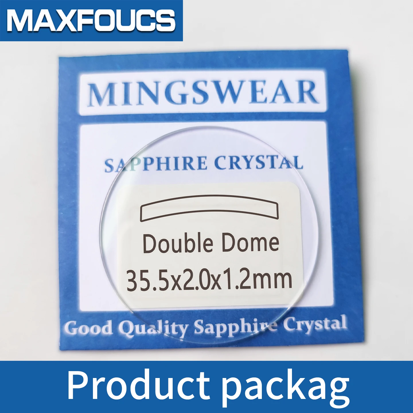 Saphir-Doppelkuppel, 1,2 mm dick, 40–44,5 mm Durchmesser, Uhrenkristall, Reparaturwerkstatt, Werkzeuge, Zubehör, Uhrenglasoberflächenteile – Detail 5