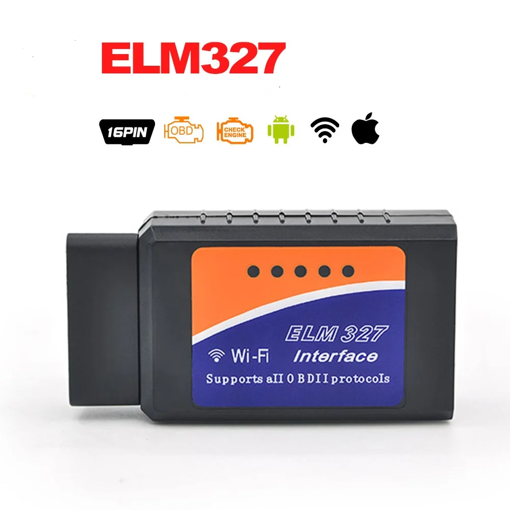 

Latest Version V1.5 ELM327 WIFI OBD2 / OBDII Auto Diagnostic Scanner Tool Diagnostic Tool Compatible Smartphone With CD
