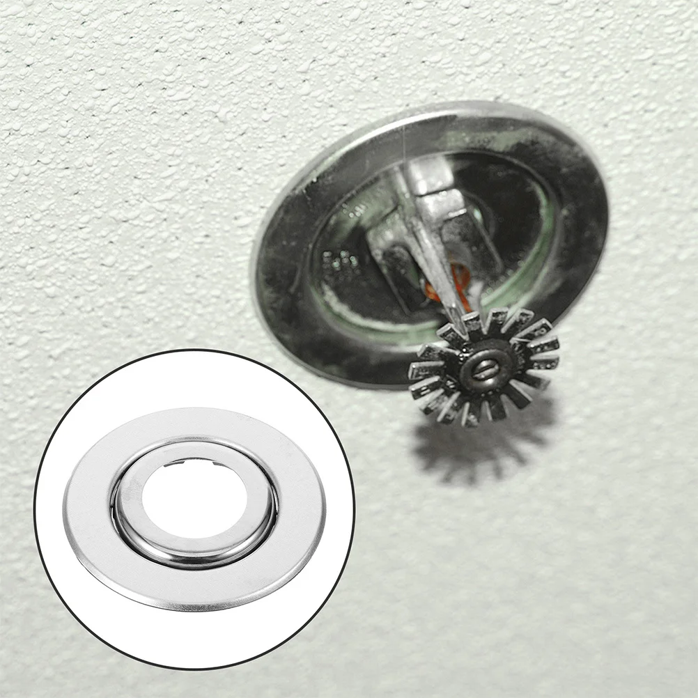 10 pcs Single Disc Decorative Cover Stainless Steel Fire Sprinkler Wall-Mounted Pipe Cover Flange Replacement