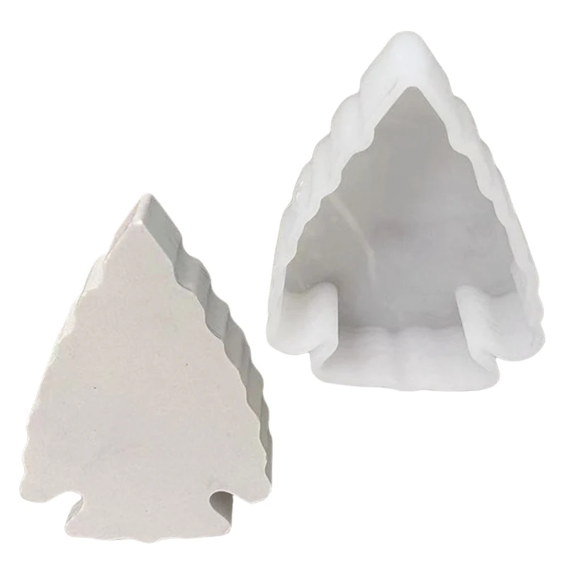 YQ Gifts and Home Decors Mould Silicone House/Christmas Tree Shaped Diffuser Mold for  Gypsum and Clay Craft