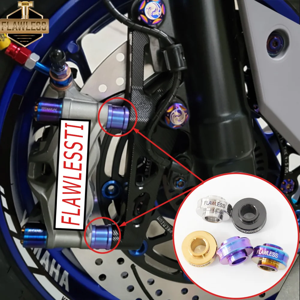 

FLAWLESSTI M10x5-24 мм Gr5 Титановая шайба тормозного суппорта для Brembo M50 M50S GP4-RS GP4-RX M4 M4.34 M4.32 108 мм