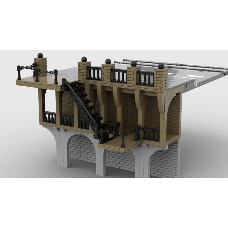 Street View Model Moc Building Blocks Modular Road with Dock Model Technology Modular Brick DIY Assembly Construction Toy Gifts