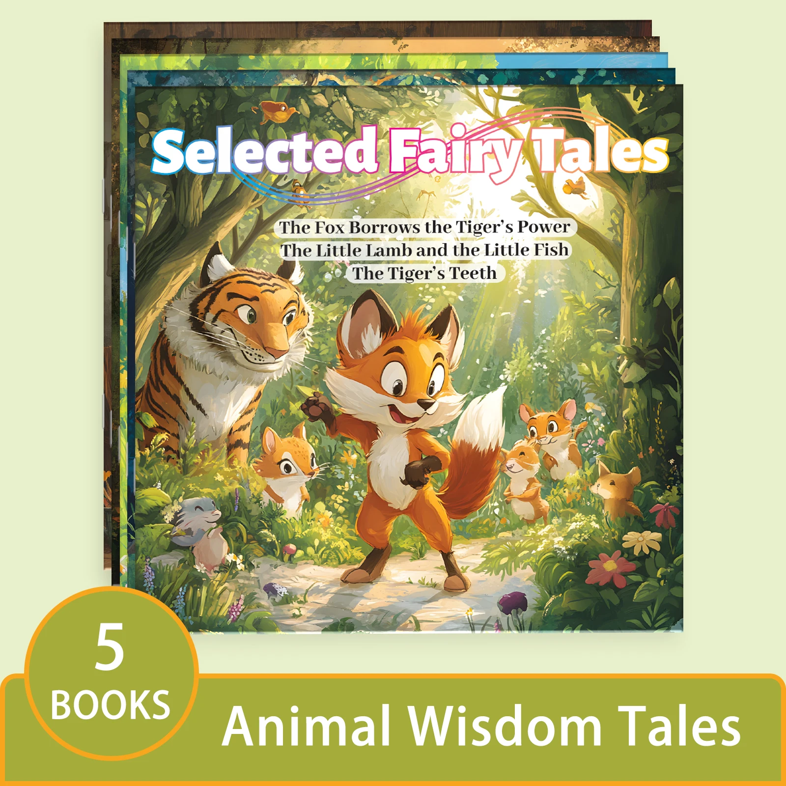 Children Animal Wisdom Fable Story Book Series, Preschool Fairy Tale Picture Book, Homeschool Early Reading Book