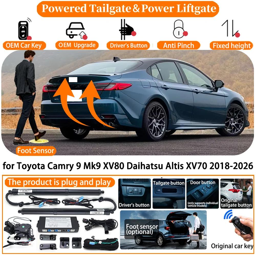 

Car Smart Powered Tailgate system for Toyota Camry 9 Mk9 XV80 Daihatsu Altis XV70 2018-2026 Auto Electric Power Tailgate kit
