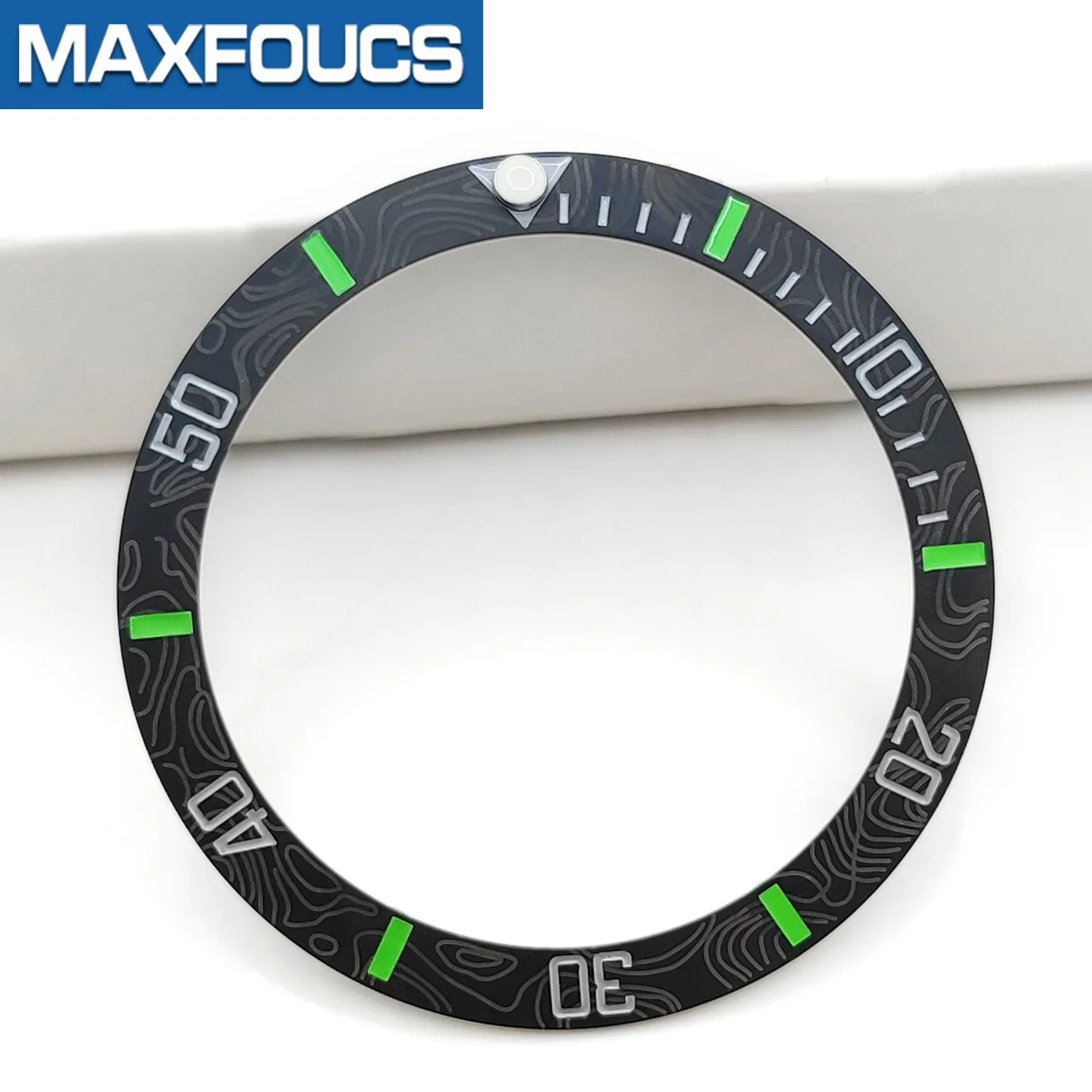 Matte SUB Keramik-Lünetteneinlage mit Kohlefaser-Muster, passend für 31,5x30,5mm Kristall-Uhrenteile – Detail 17