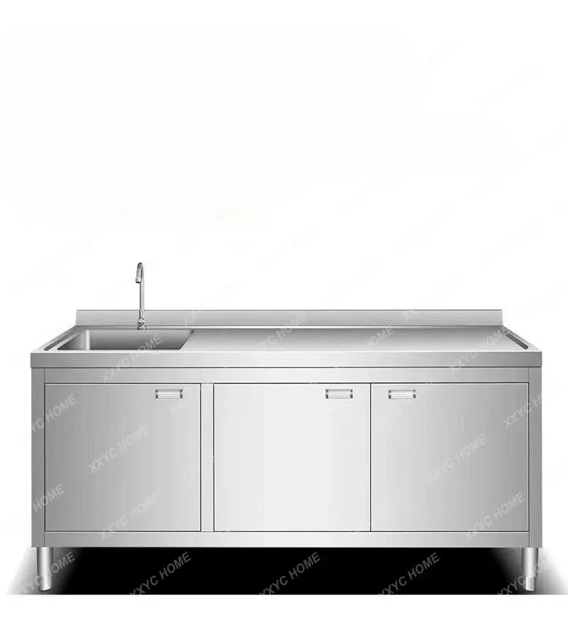 

YY 304 stainless steel sink integrated cabinet, pool workbench, household kitchen cabinet, vegetable basin