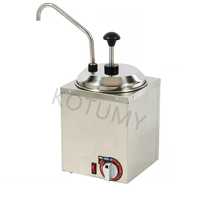 Single Dual Triple Head Stainless Steel Electric Sauce Dispenser Warmer Heating Pump Box Commercial Condiment Ketchup Cheese Sau