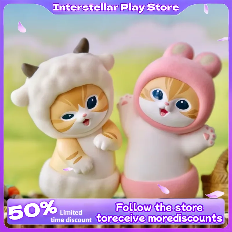 

Cat Fortune Sandy Series Furry Party Blind Box Figurines Trendy Toys Birthday Gifts Cute Anime Figurines Collection Mysterious