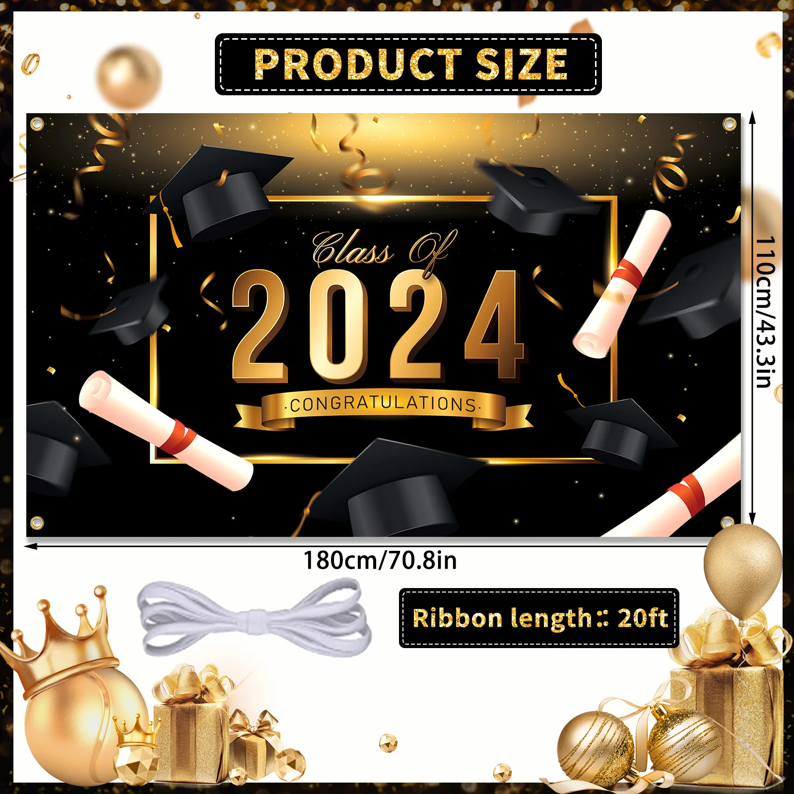 Graduation Season Banner Background Graduation Banner Congratulations Graduation Party Decoration Background